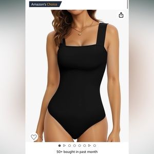 NWT square neck tank top bodysuit